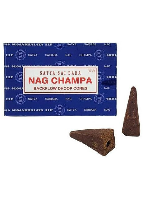 Стелющиеся дымные ароматы конусы "Суперхит" Nag Champa Backflow Dhoop Cones 10шт (1440930-30644376) Satya (368653502)