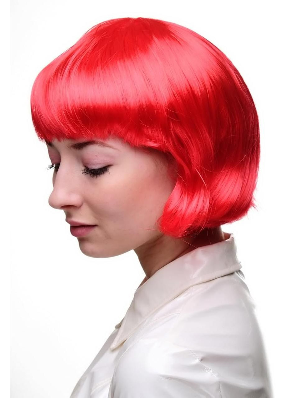 Перука жіноча яскраво-червона коротка боб каре, синтетичне волосся для карнавалу, Хелловіну, вечірок зміна образу No Brand (365728599)