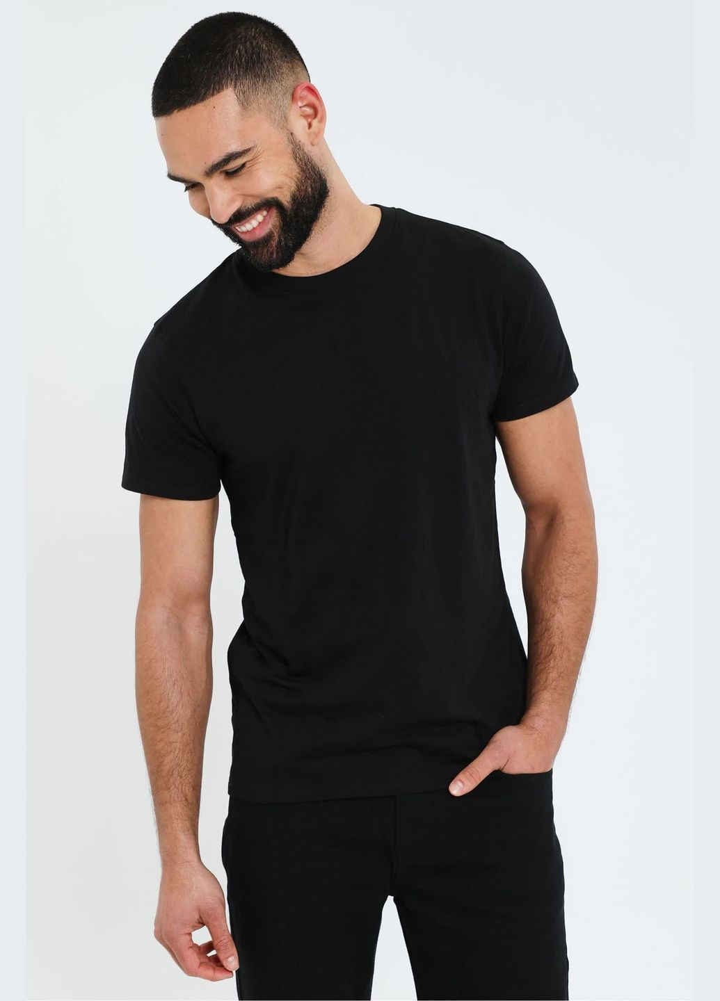 Черная футболка из хлопка Threadbare