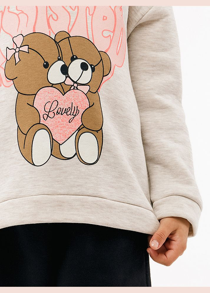 Divonette свитшот для девочки цвет бежевый cb-00230878 бежевый футер