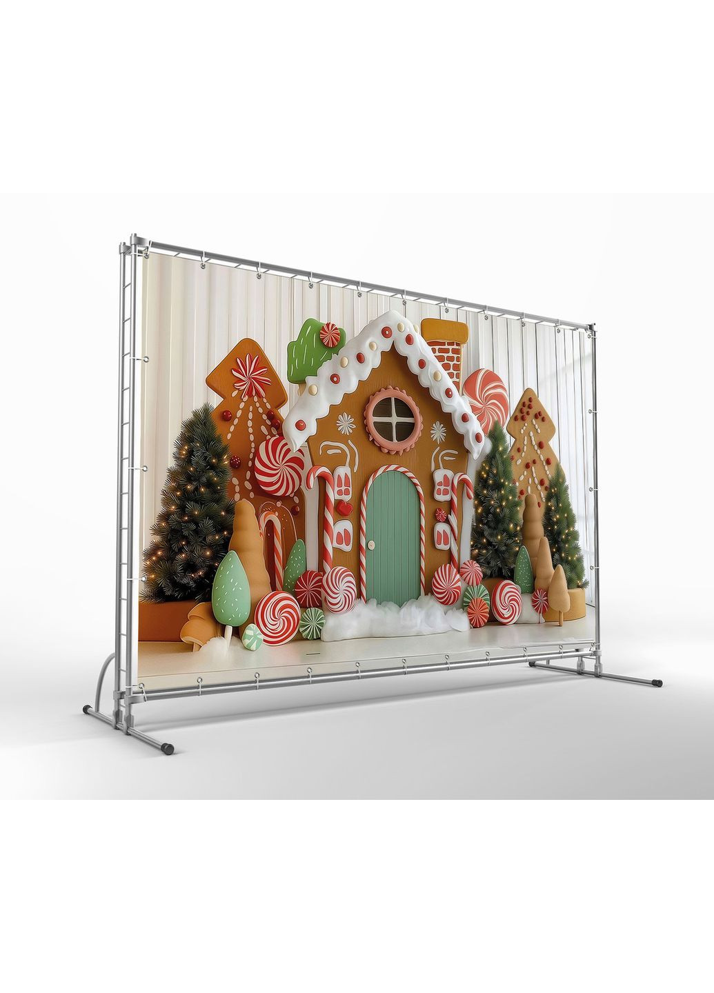 Банер для новорічної фотозони 180×120 см — святковий фон для фото і декору №46602 Vinylpex (369930238)