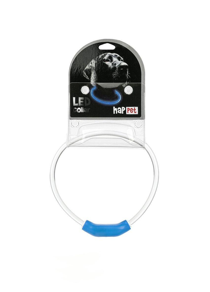 Светодиодный ошейник, голубой, 40см, S +USB Happet (353687469)