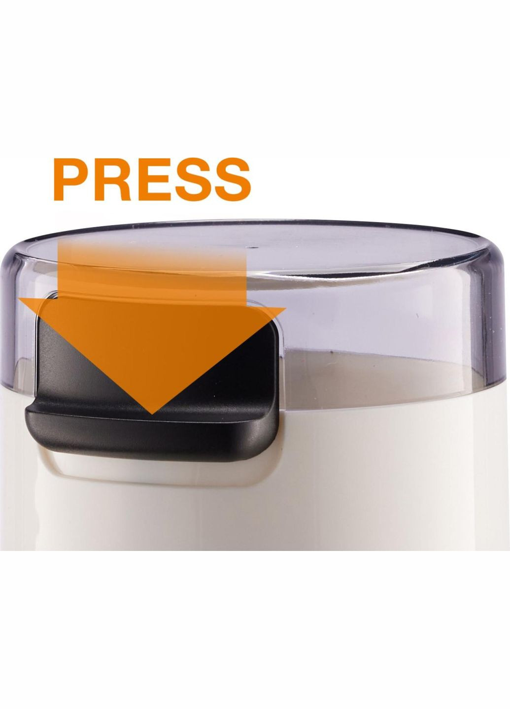 Кавомолка роторна 150Вт, об'єм зерен-45г, 3 ступеня помолу, пластик/метал, білий Gorenje (315030277)