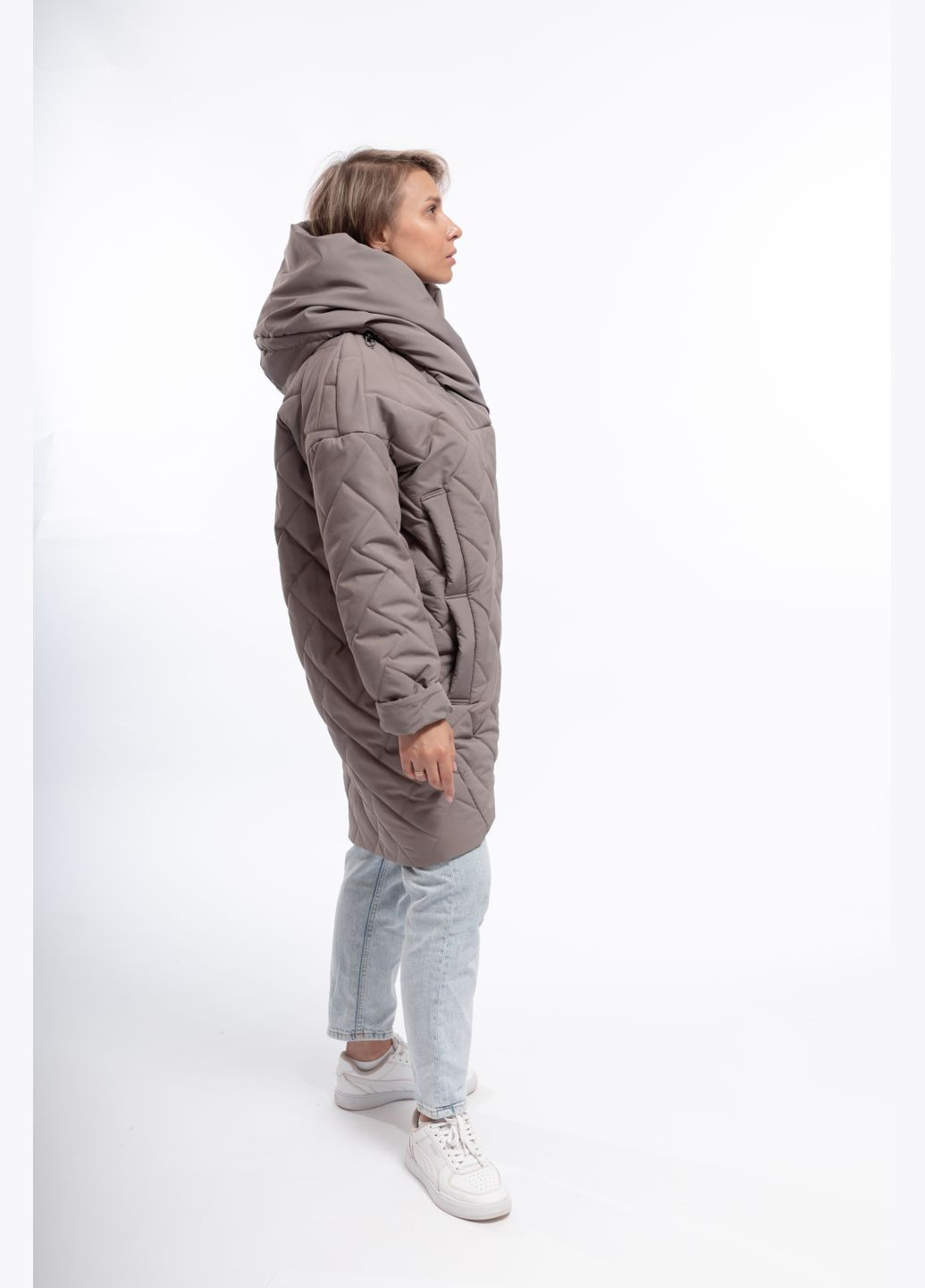 Бежевая зимняя куртка бежевый зима повседневный Alberto Bini