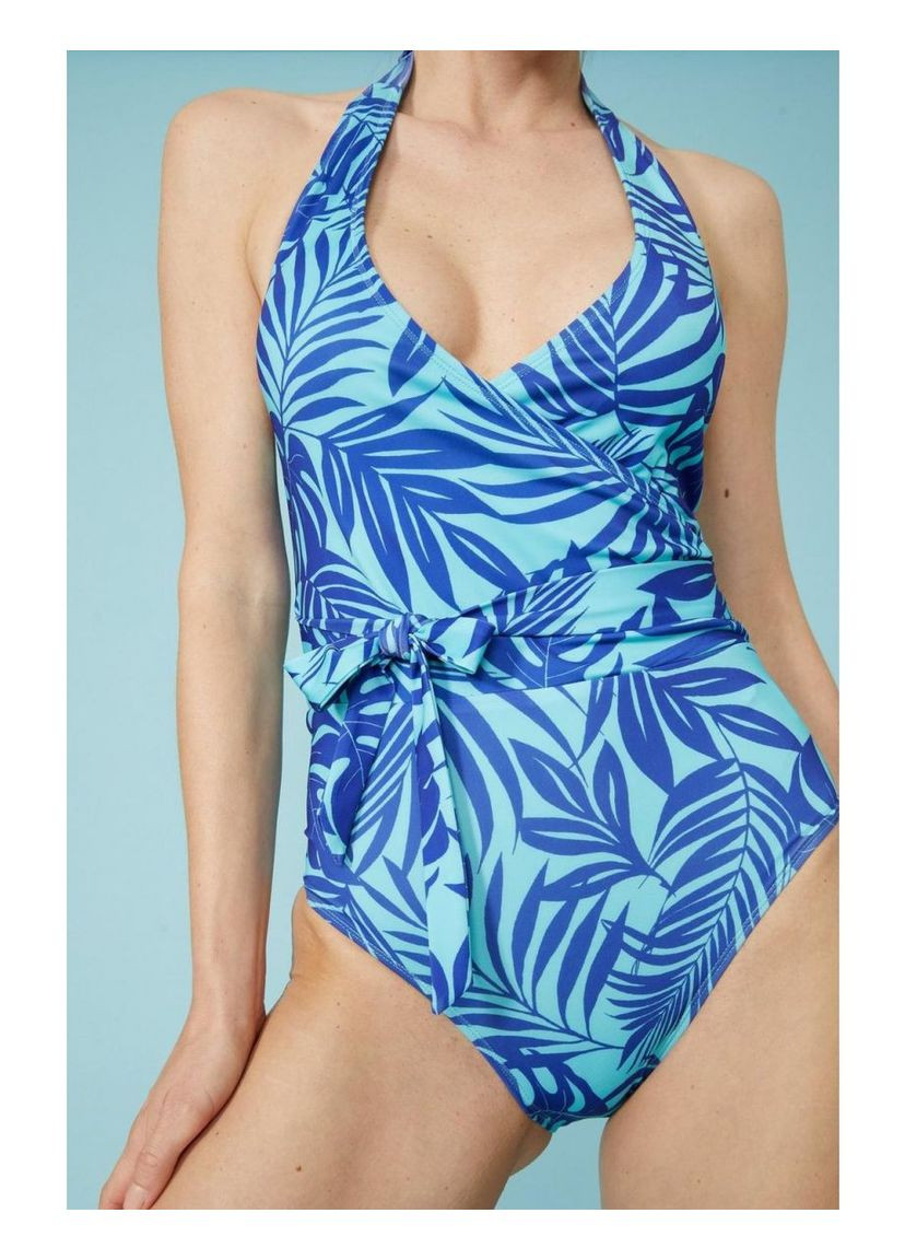 Синий летний купальник слитный Mantaray