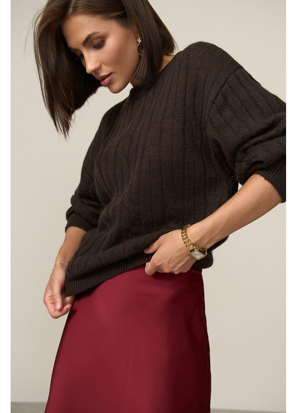 Джемпер оверсайз из премиальной шерсти 2877 Triko Bakh (368970991)