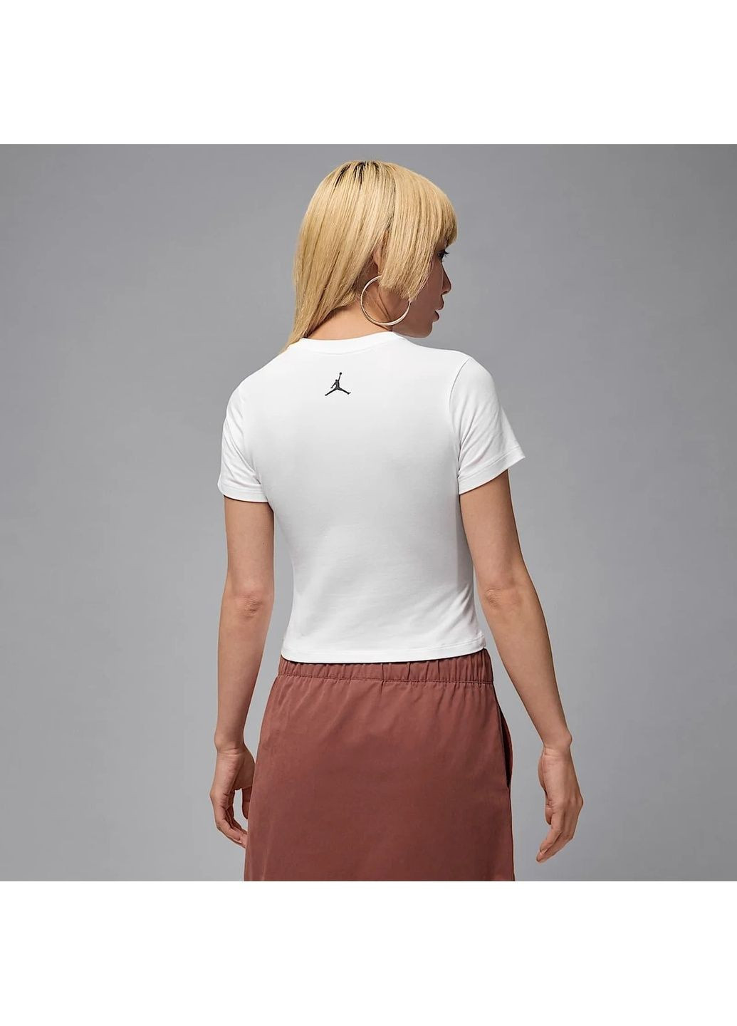 Футболка жіноча Brk Ss Tmid Gfx Tee Bb White Air Jordan - (365962320)