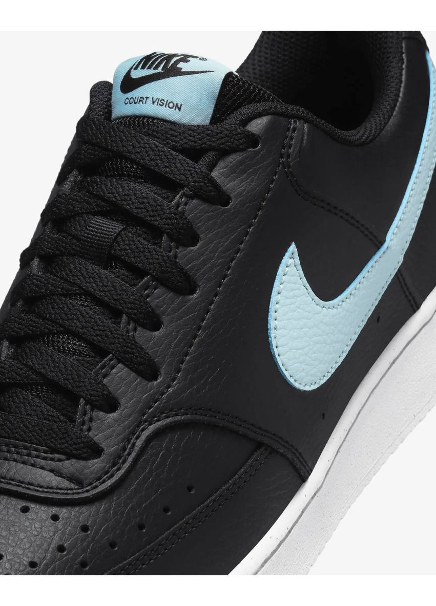 Черно-белые демисезонные кроссовки мужские court vision low next nature black Nike