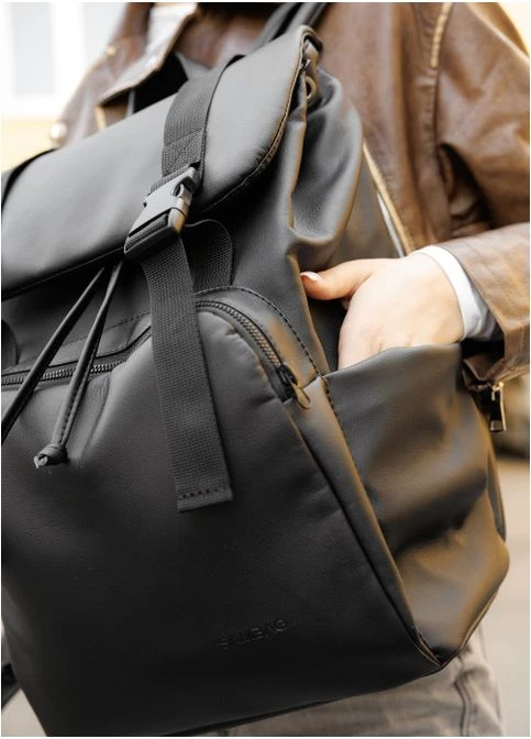 Жіночий Рюкзак RollTop 0SHn чорний 46х28x13см Sambag (399207342)