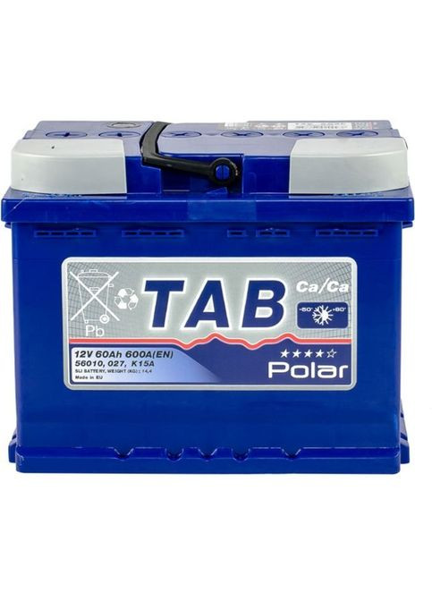 Акумулятор автомобільний (121 160) TAB 60 Ah/12V Polar Blue (361110869)