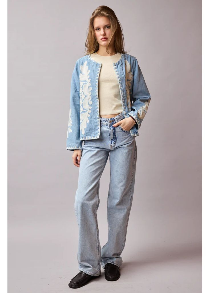 Джинсовий піджак з вишивкою ESQ (318326850)