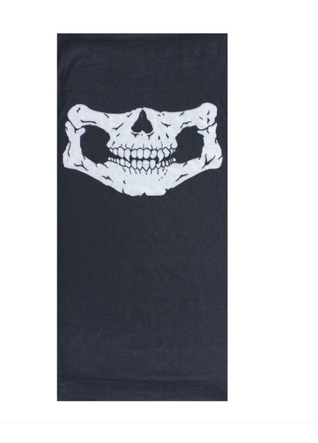 No Brand балаклава, бафф, маска на лицо - череп черный полиэстер производство -