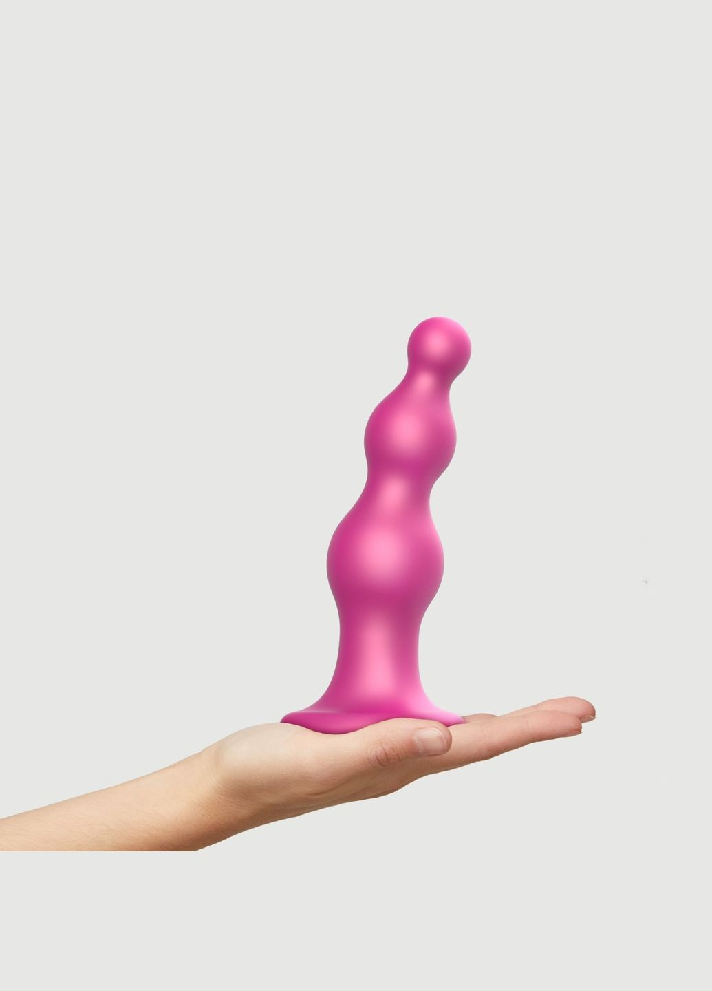 Насадка для страпона Dildo Plug Beads Framboise Metallic XL Strap-On-Me (335387143)