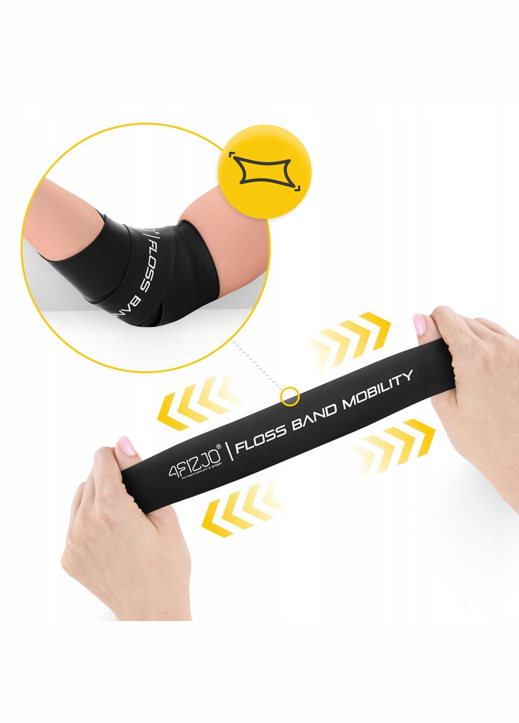 Лента компрессионная для флоссинга Floss Band 207 x 5 x 0.1 см Black (P-5905973405256) 4FIZJO (324264875)