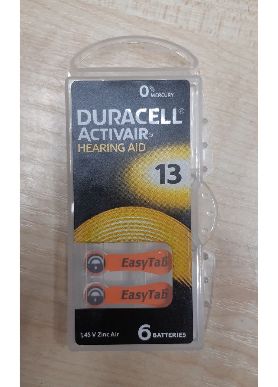 Батарейка Zinc air 1,4V ZA13/DA13/PR48 (290mAH) Duracell (370259407)