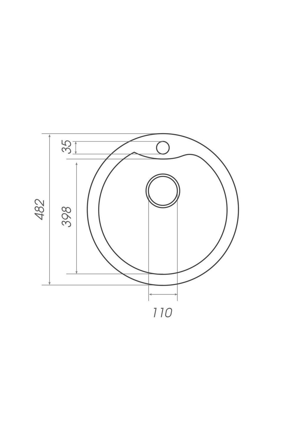 Гранитная мойка для кухни 480 TURAS матовая Карамель Valeso (342071855)