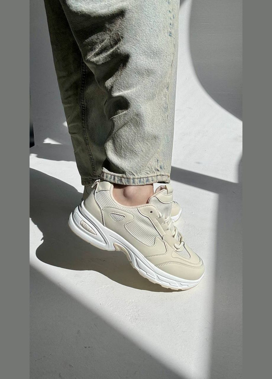 Бежевые кроссовки с массивной подошвой – прескура, стиль & комфорт No Brand бежевые (347242345)