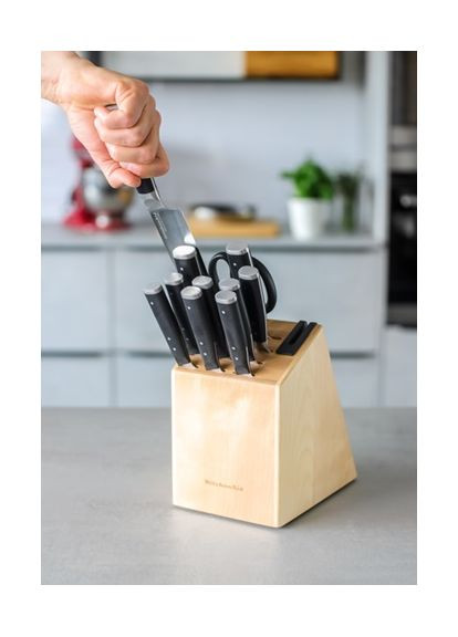 Набір ножів Coreline KAG12STSNBXOBQ 12 предметів KitchenAid комбінований,