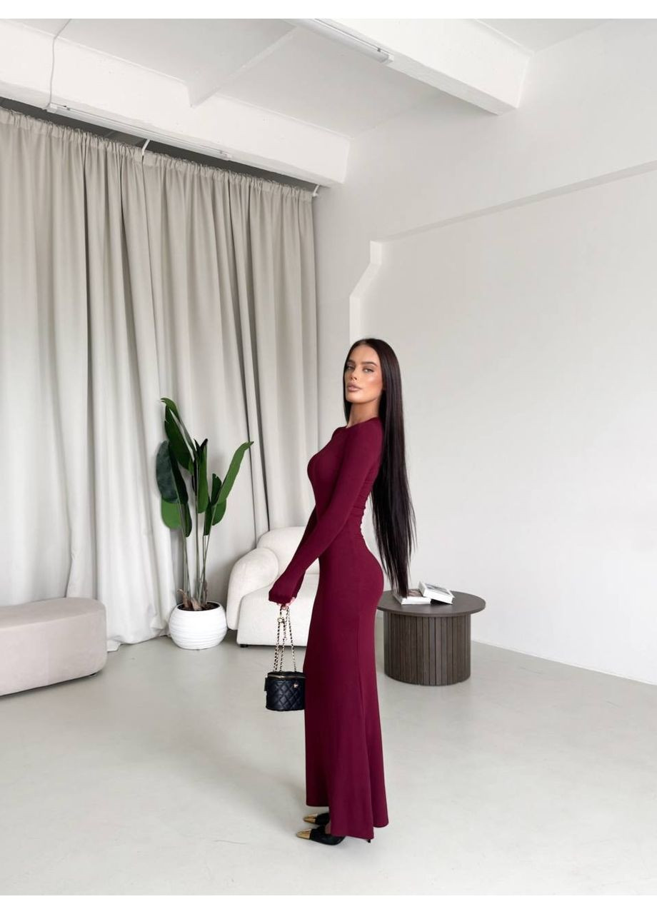 Бордова повсякденний, джинсова, ділова, кежуал сукня максі Україна