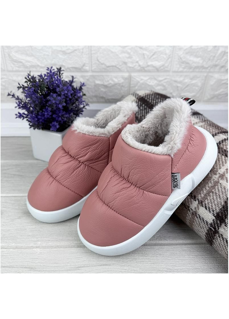 Розовые капцi жiночi теплi з задником е-0010953-6 рожевi Jomix