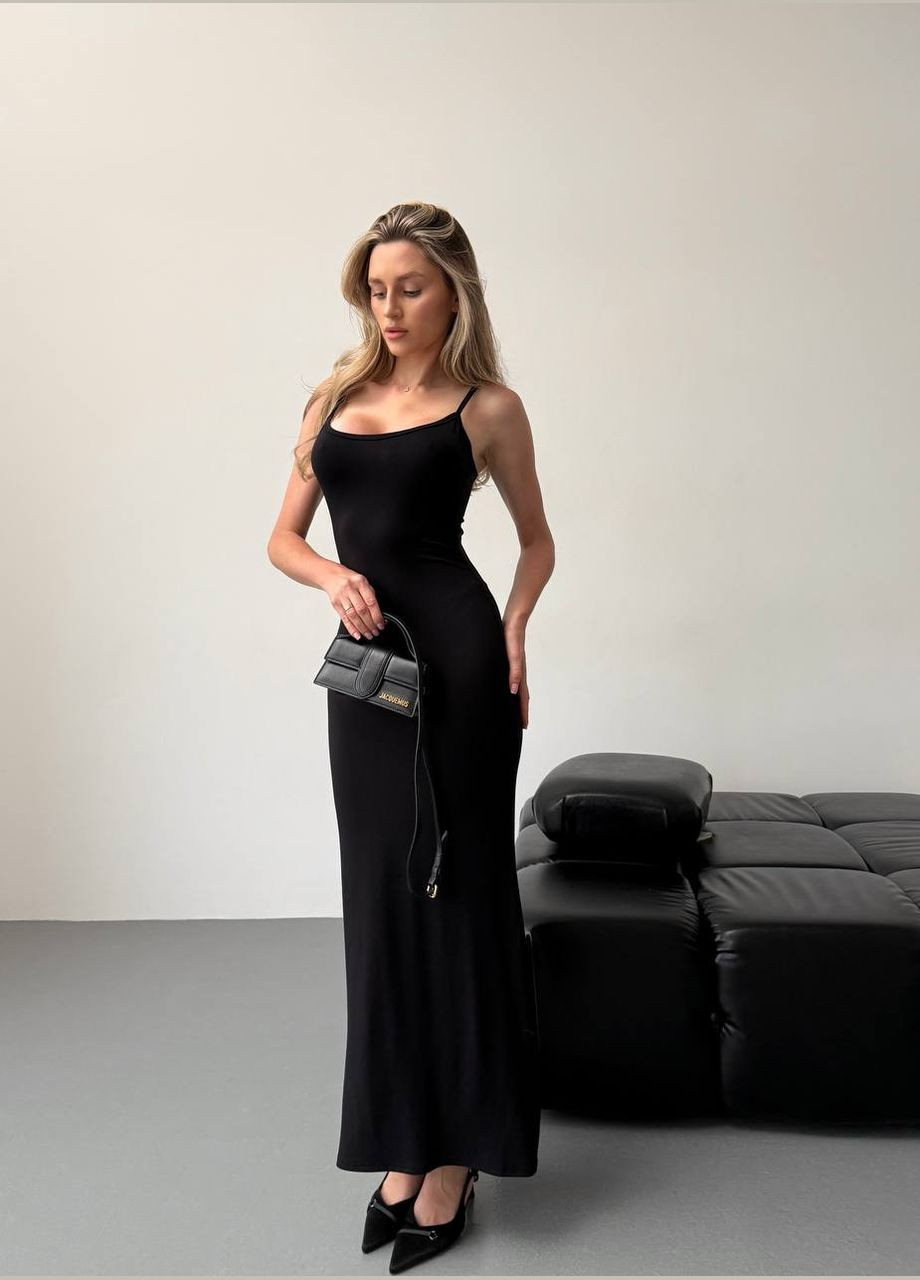 Чорна кежуал сукня INLABEL однотонна