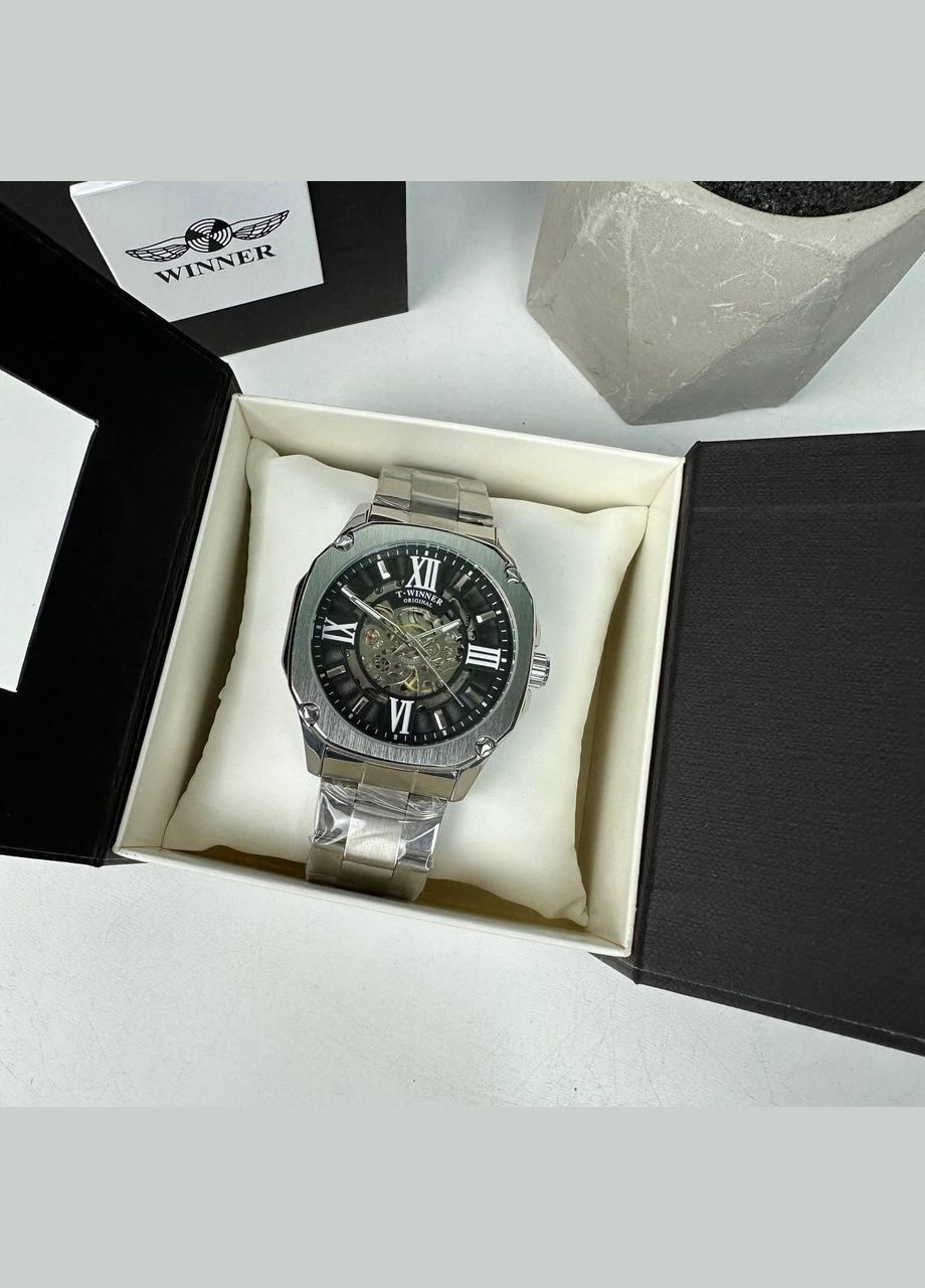 Мужские механические наручные часы Skeleton с открытым механизмом, часы скелетон золотистый люкс Winner (362475475)