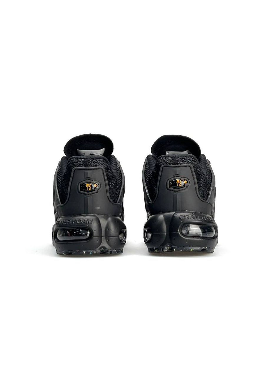 Кроссовки женские Nike No Brand Air Max Terrascape WMNS Plus Black Orange чёрные демисезоны (316034915)