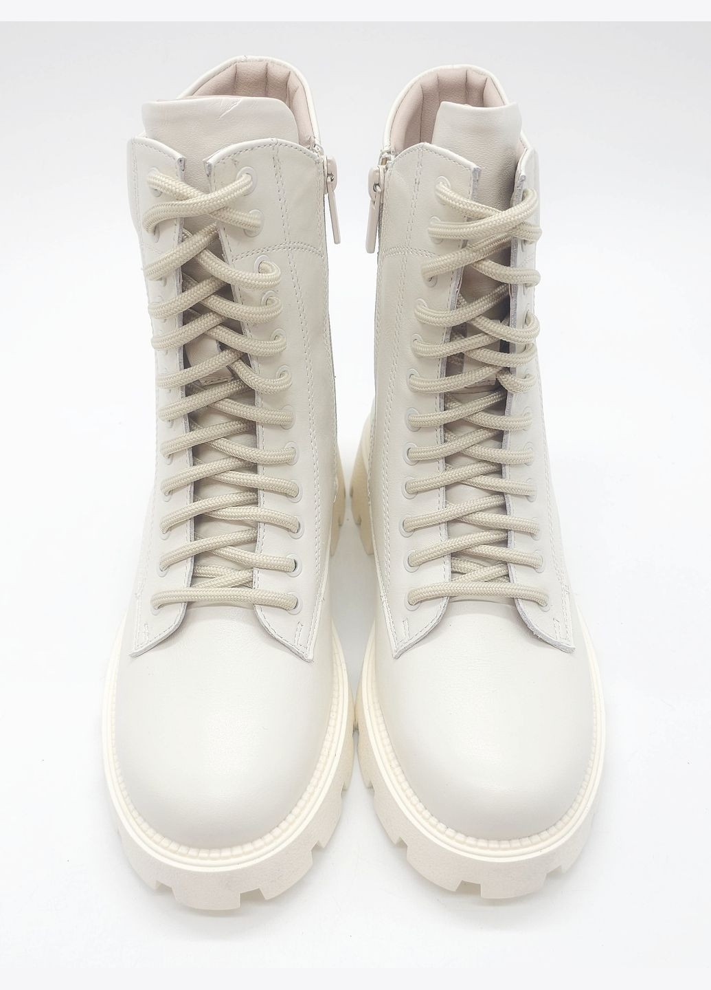 Жіночі черевики зимові молочні шкіряні K-17-2 23,5 см (р) Kento (267313511)