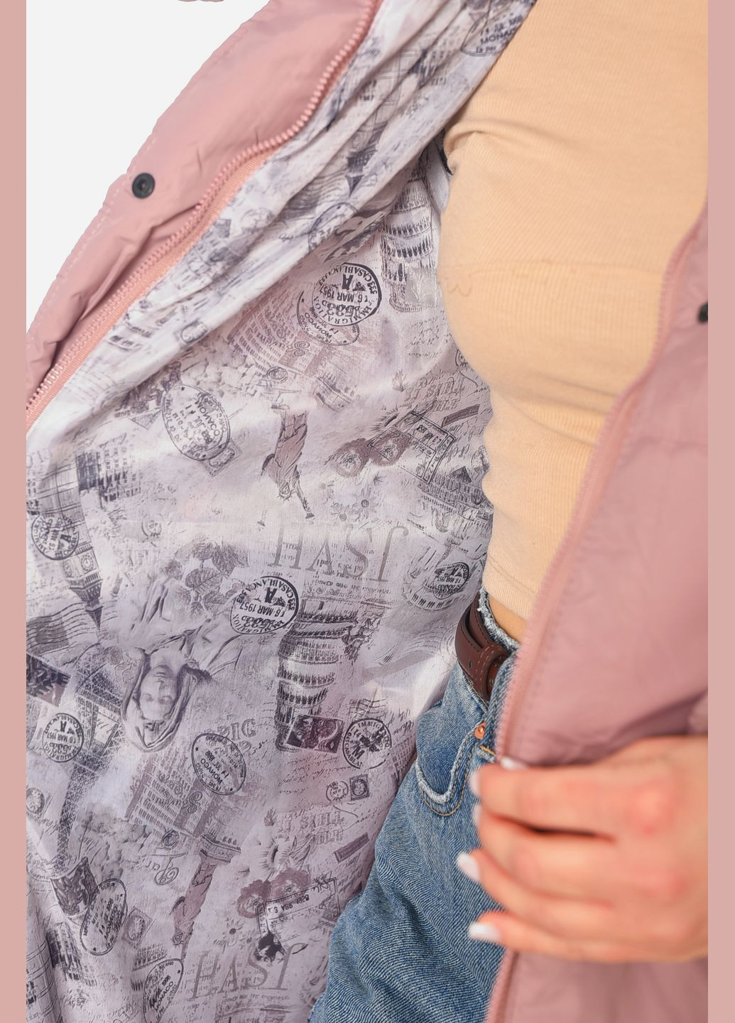 Пудровая демисезонная куртка женская демисезонная пудрового цвета куртка-пальто Let's Shop