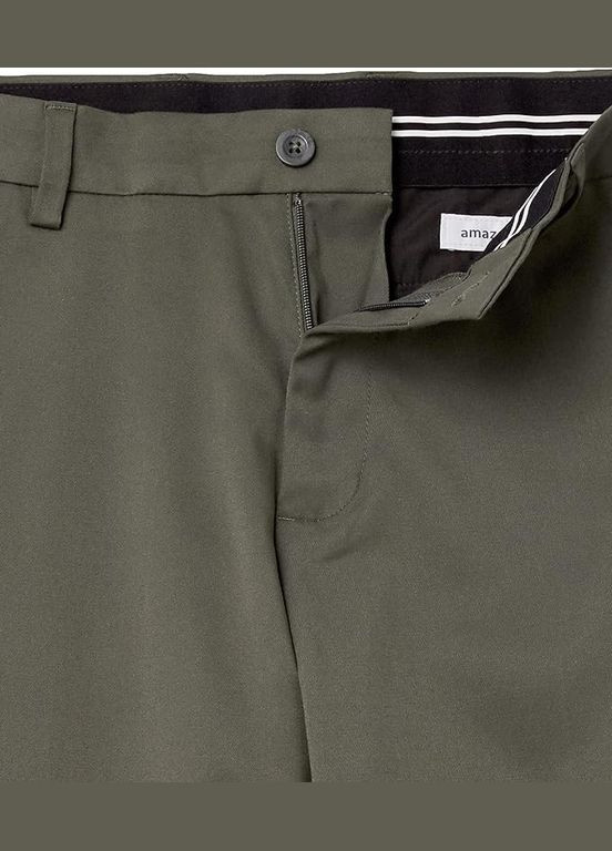 Хаки повседневный, кэжуал демисезонные прямые брюки Amazon Essentials