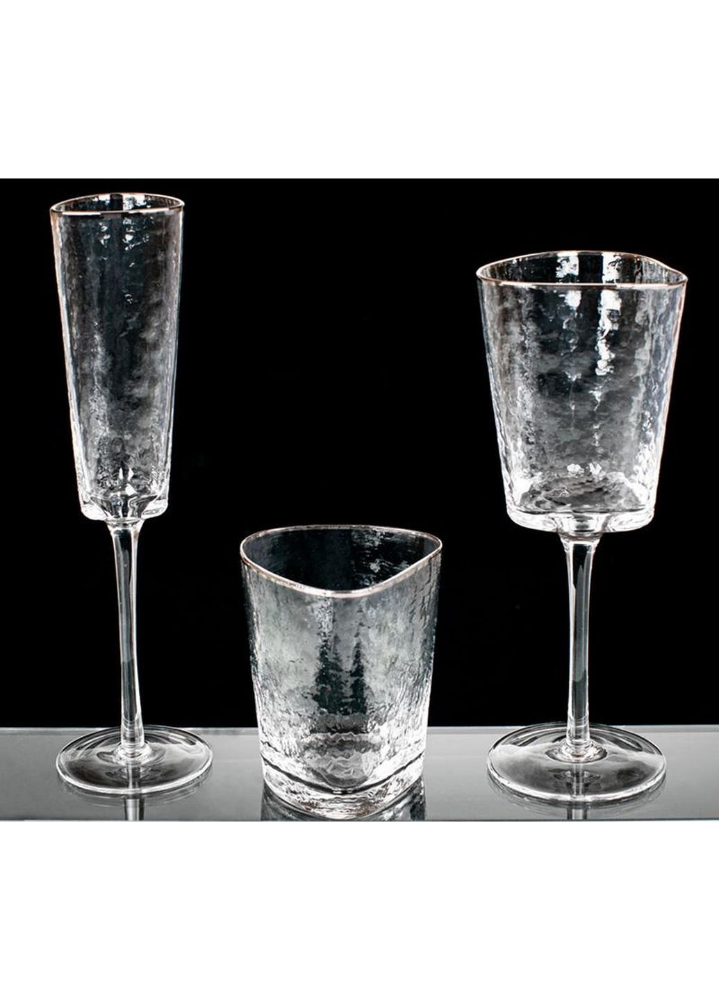 Набір 4 фужери Monaco Ice келихи для шампанського, скло Bona (279324738)