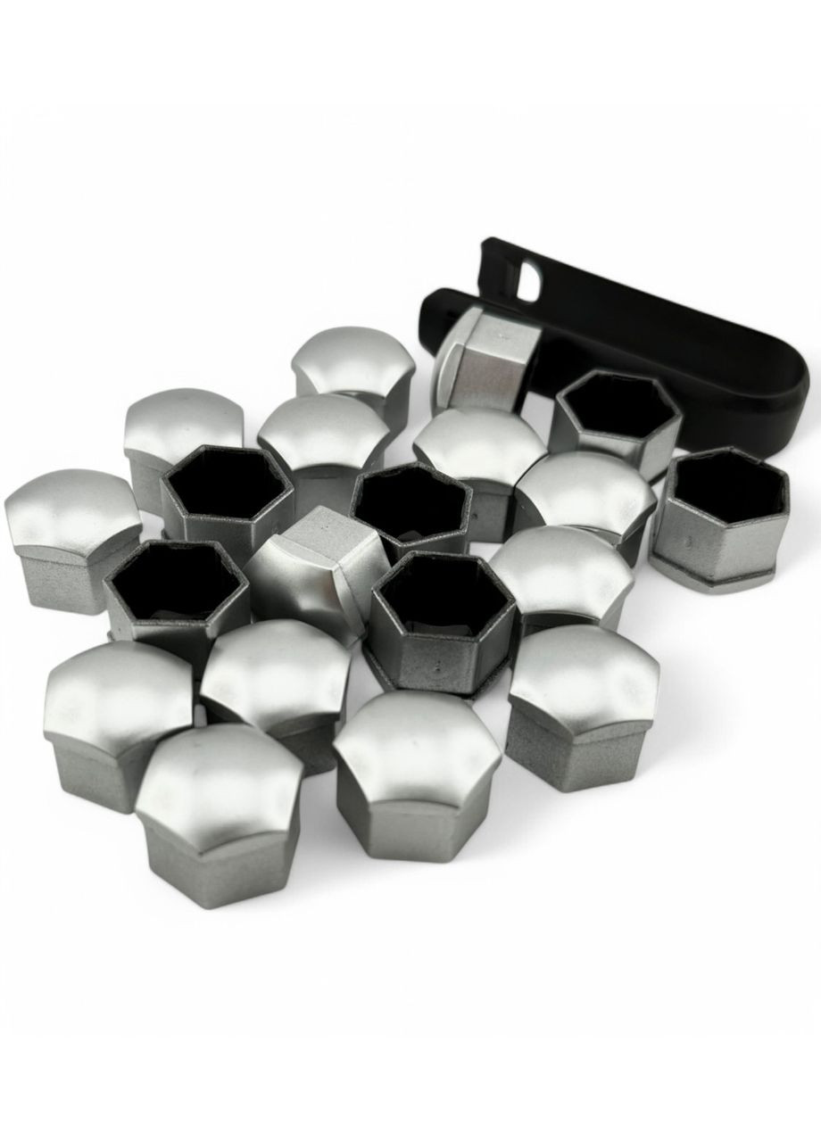 Ковпачки на болти 17 мм срібний мат без секреток (20 шт.) No Brand (364958939)