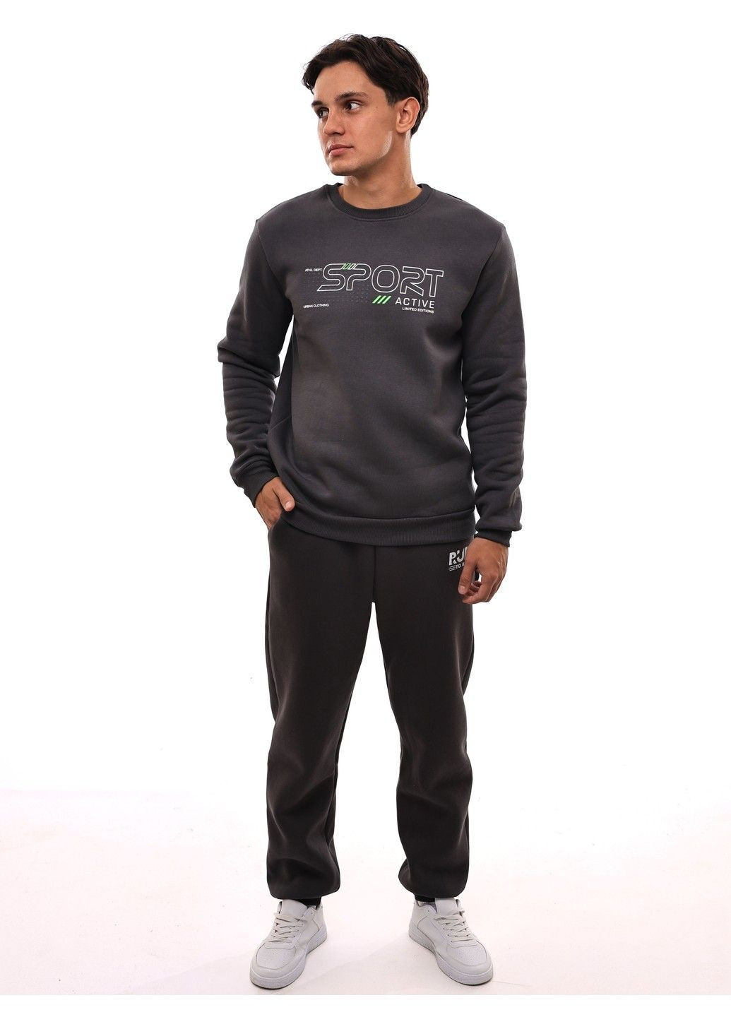 Темно-серый свитшот мужской (363554024)