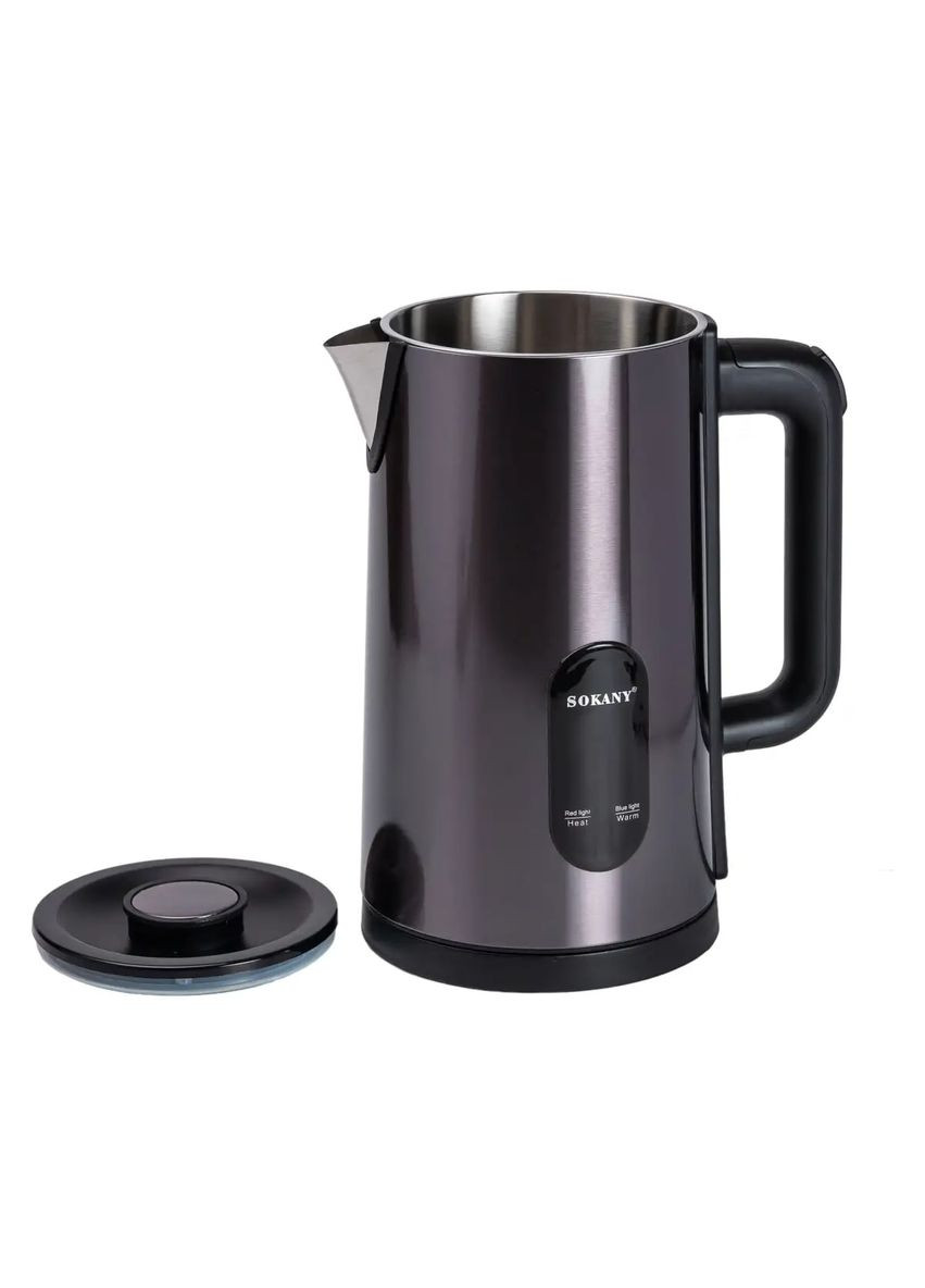 Електрочайник SK-09019 дисковий 3 л сірий Sokany (328456811)