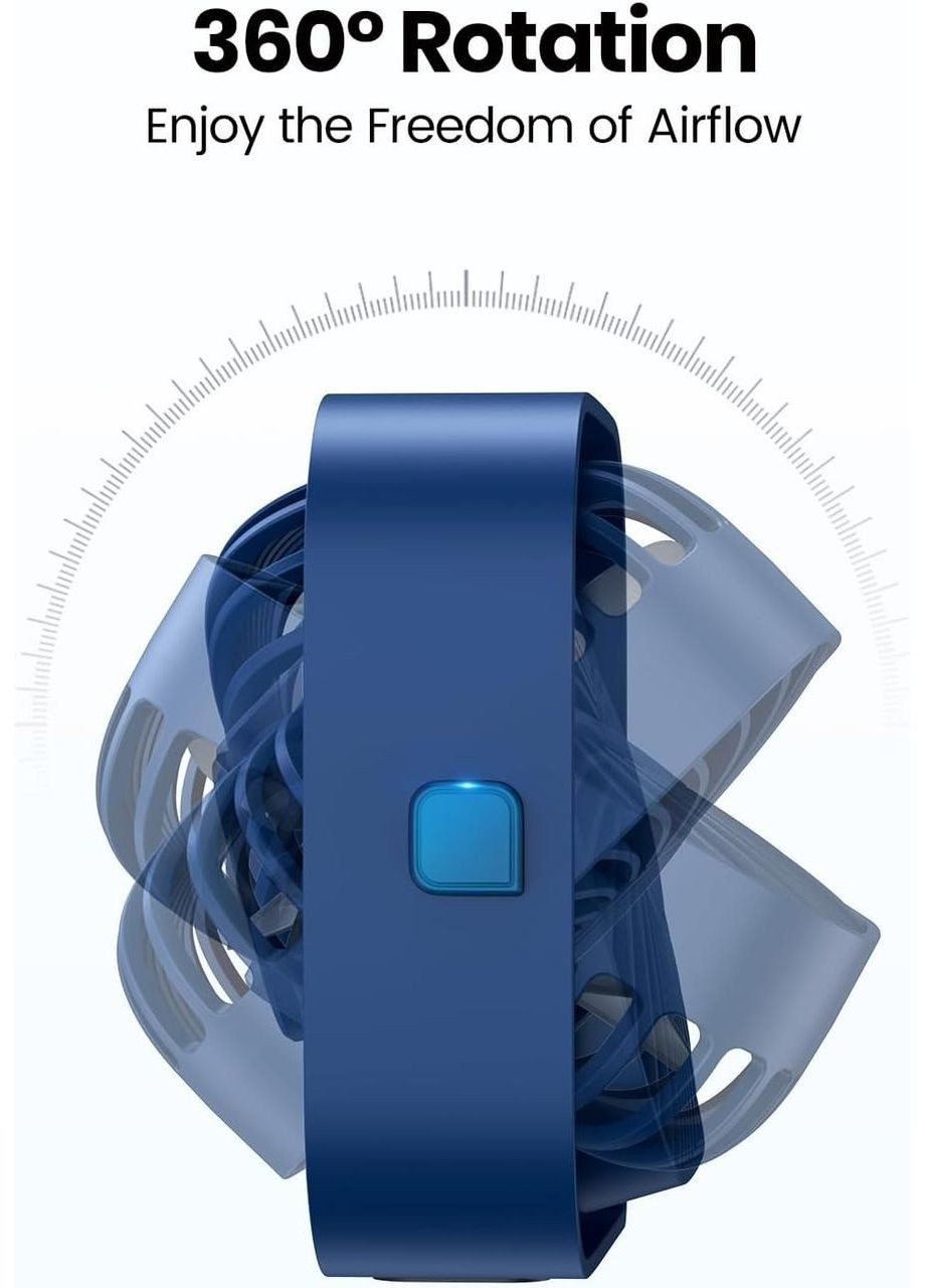 Мини-вентилятор настольный синий K50 China (351854928)