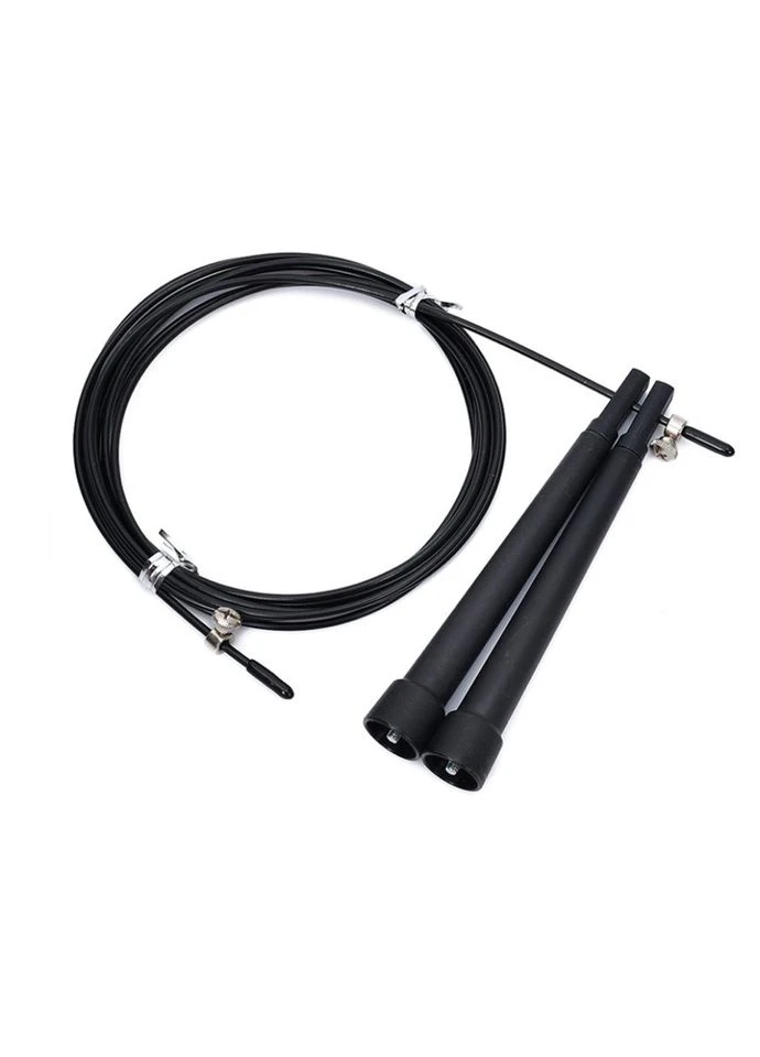 Скакалка скоростная MS 3765(Black) 290 см, ручка пластик, веревка резина+металл Bambi (365964506)