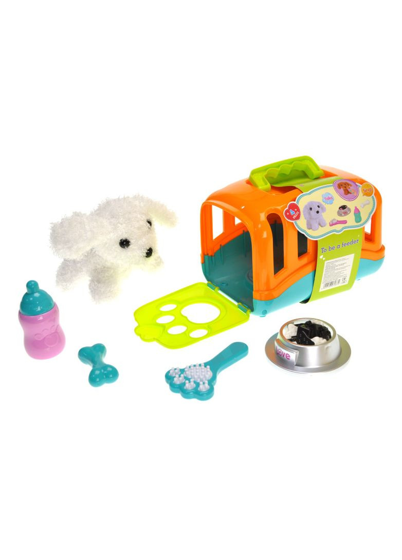 Игрушка Собачка интерактивная, ходит, лает, с набором в коробке T801-3 р.19*13,5*14,5см No Brand (362432197)