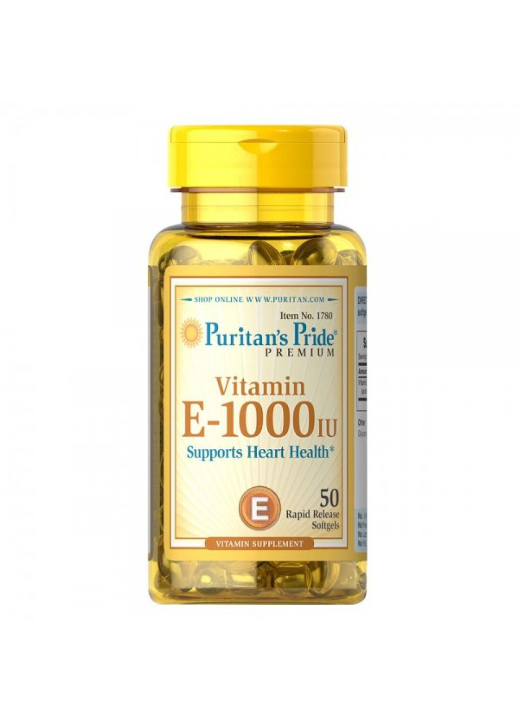 Вітамін Е Puritan's Pride Vitamin E-1000 IU 50 Softgels Puritans Pride (291848557)