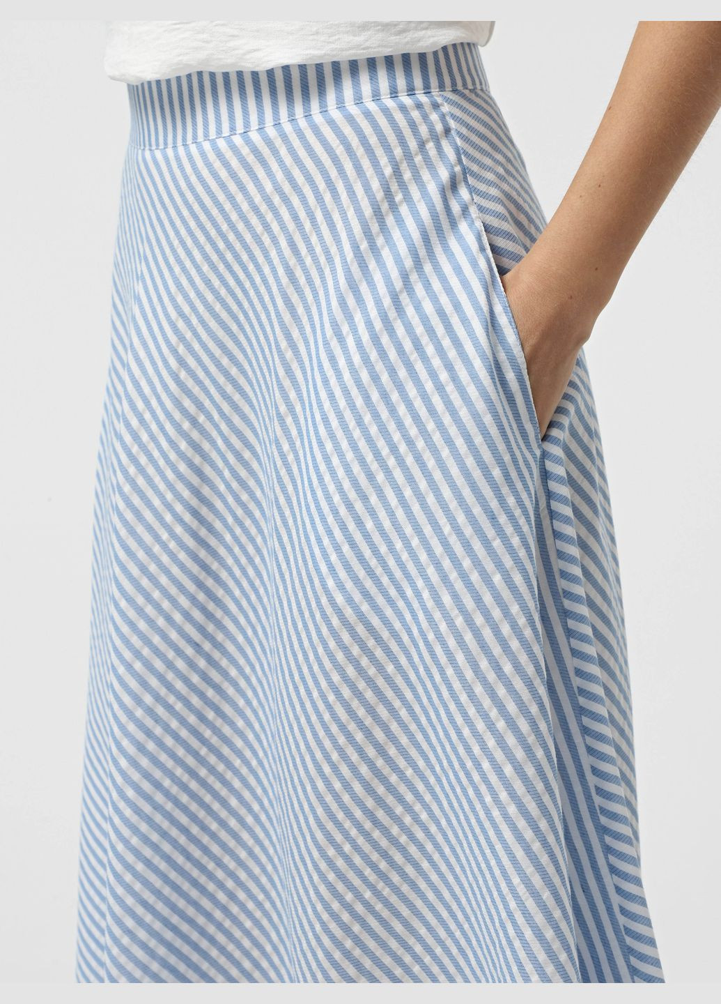 Голубая повседневная юбка ZUBRYTSKAYA клешированная