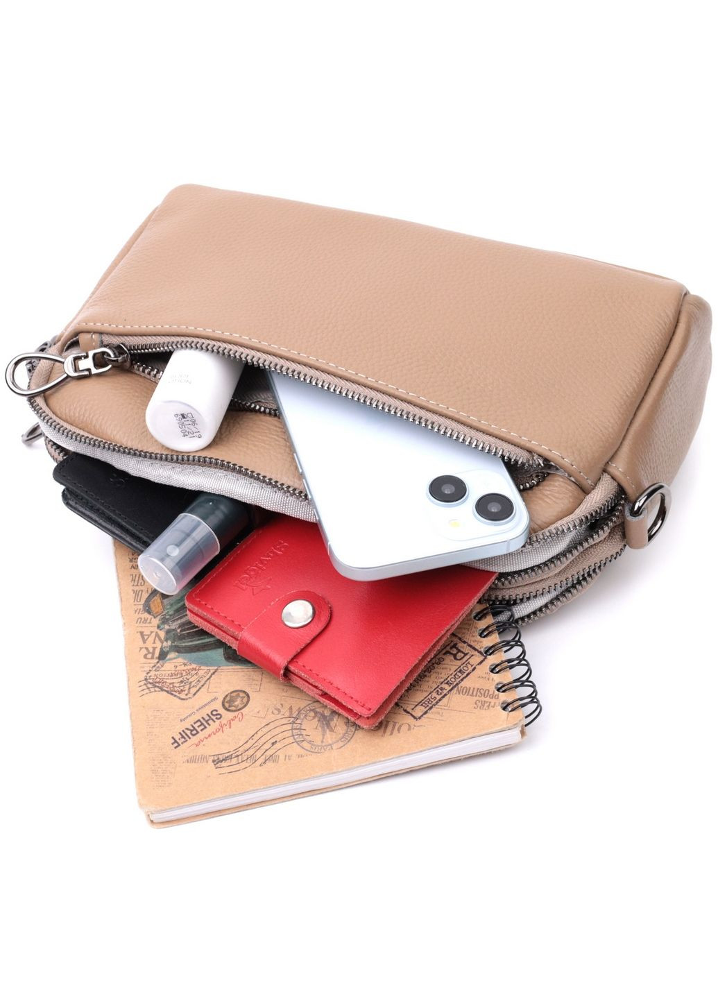 Женская кожаная сумка 25х14,5х8 см Vintage (315870988)