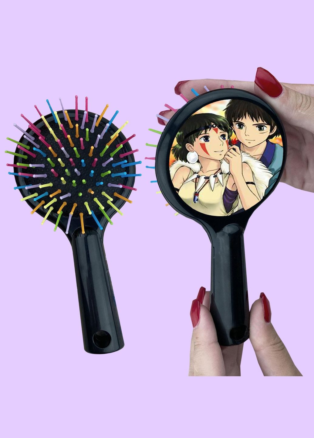 Гребінець для волосся Аніме Принцеса мононоці #0002 чорний No Brand (315042074)