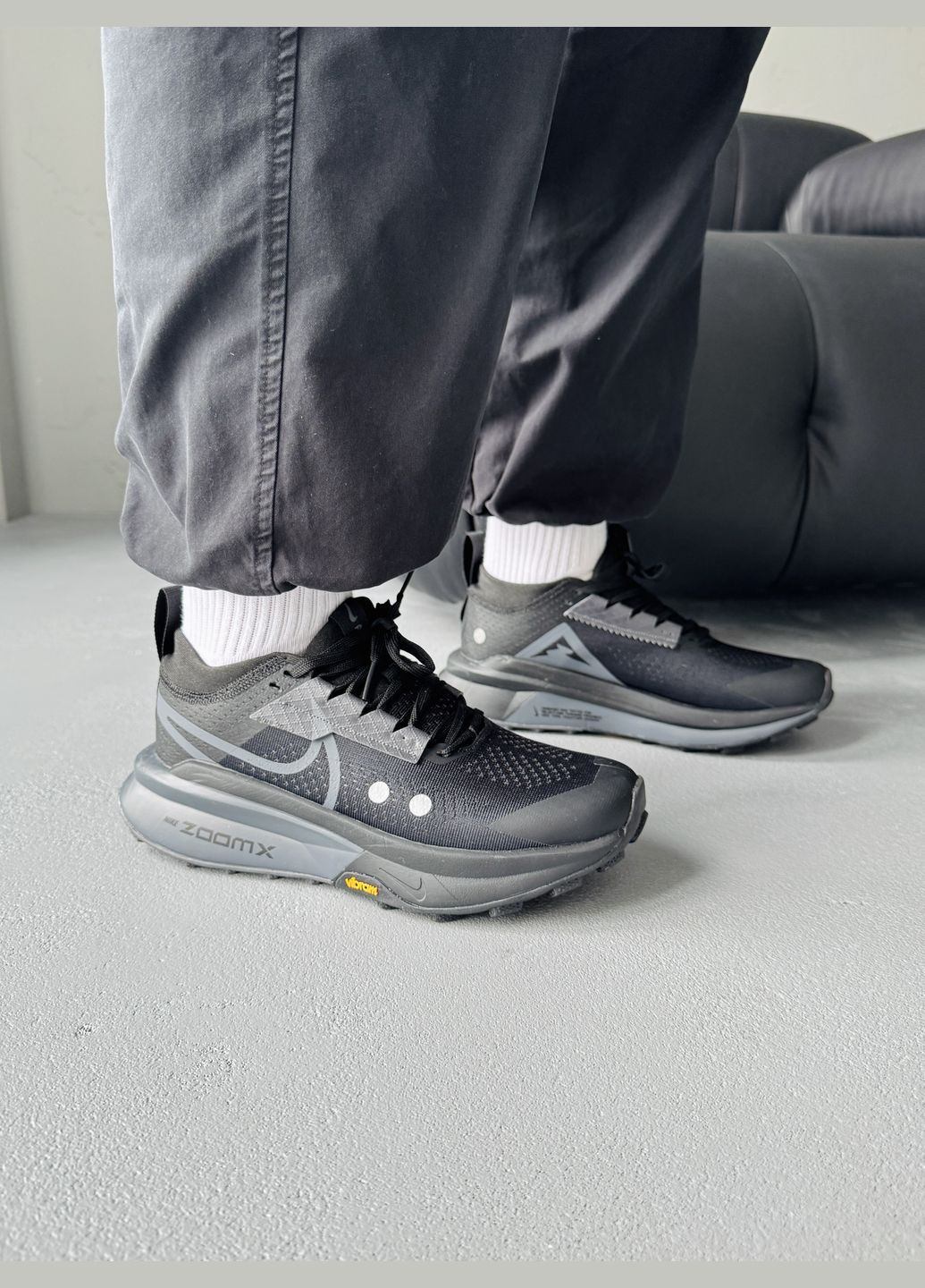 Черные демисезонные кроссовки мужские nike zegama trail 2 zoomx black | найк зегама треил 2 черные No Brand