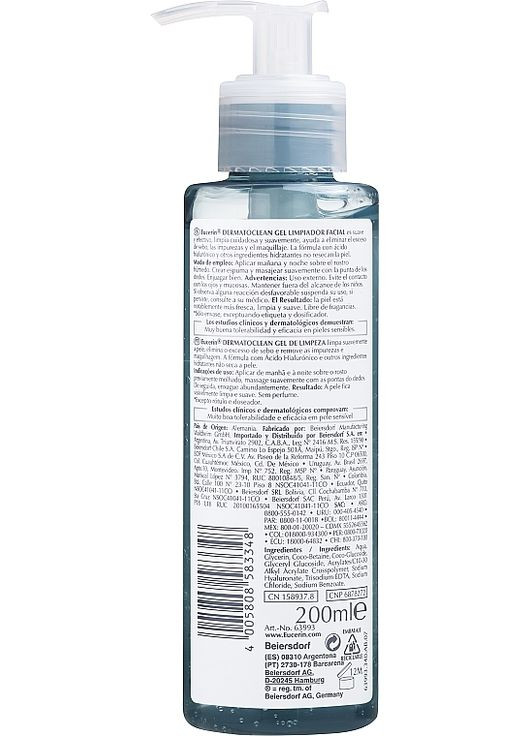 Гель для умывания DermatoClean Hyaluron Refreshing Cleansing Gel 200ml (54045-16472459) Eucerin (368665536)