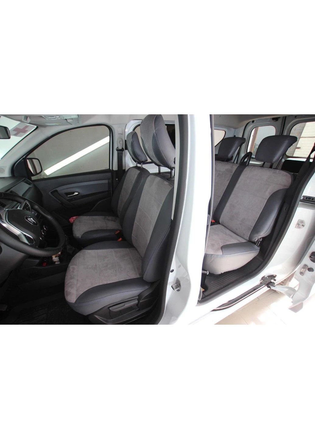 Авточехлы Renault Express I 2021+ (Экокожа + Антара) Чехлы в салон EMC ELEGANT (398183001)