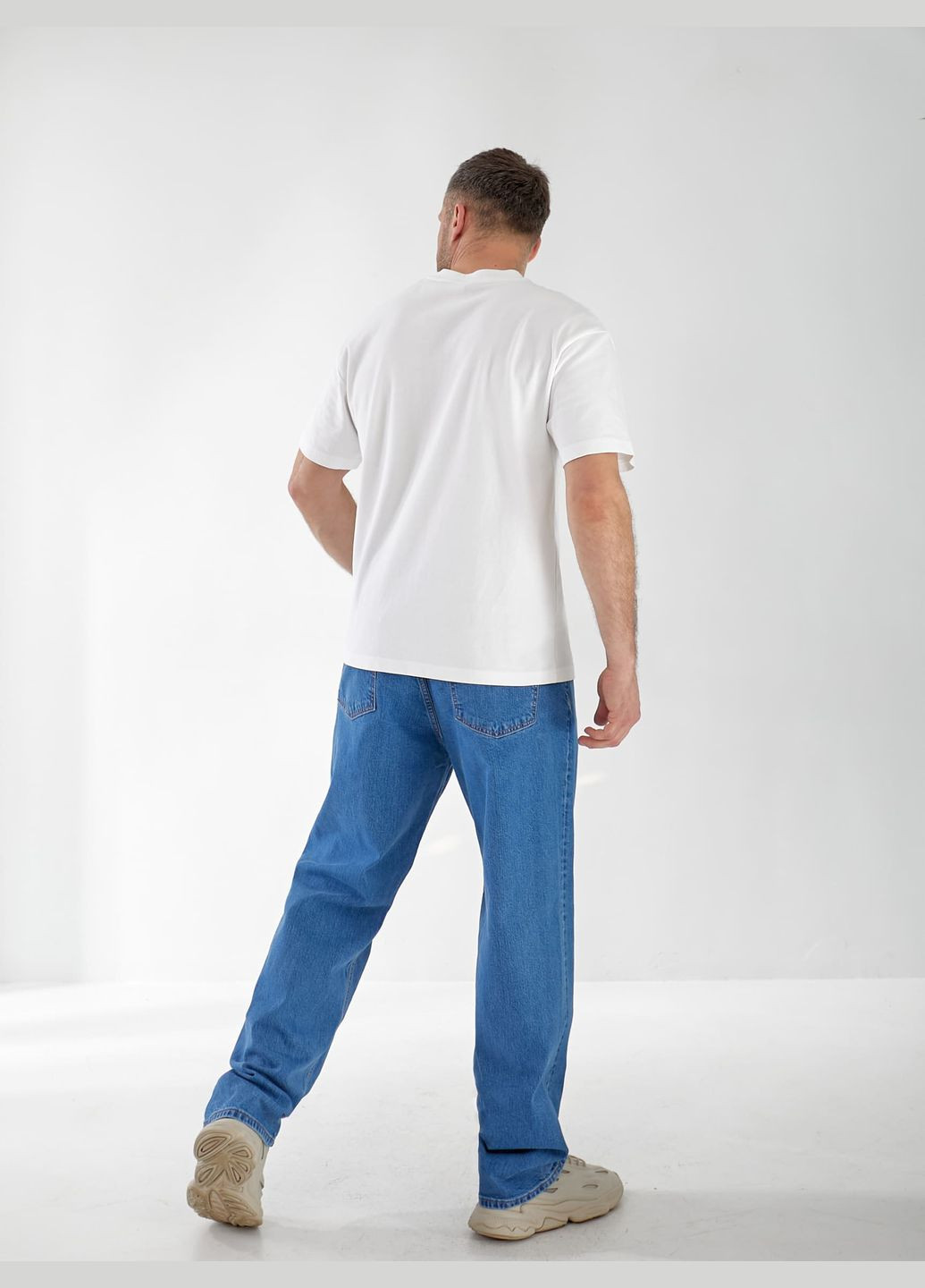 Синие демисезонные свободные джинсы debbie loose мужские светло-синего цвета 33030 Fashion