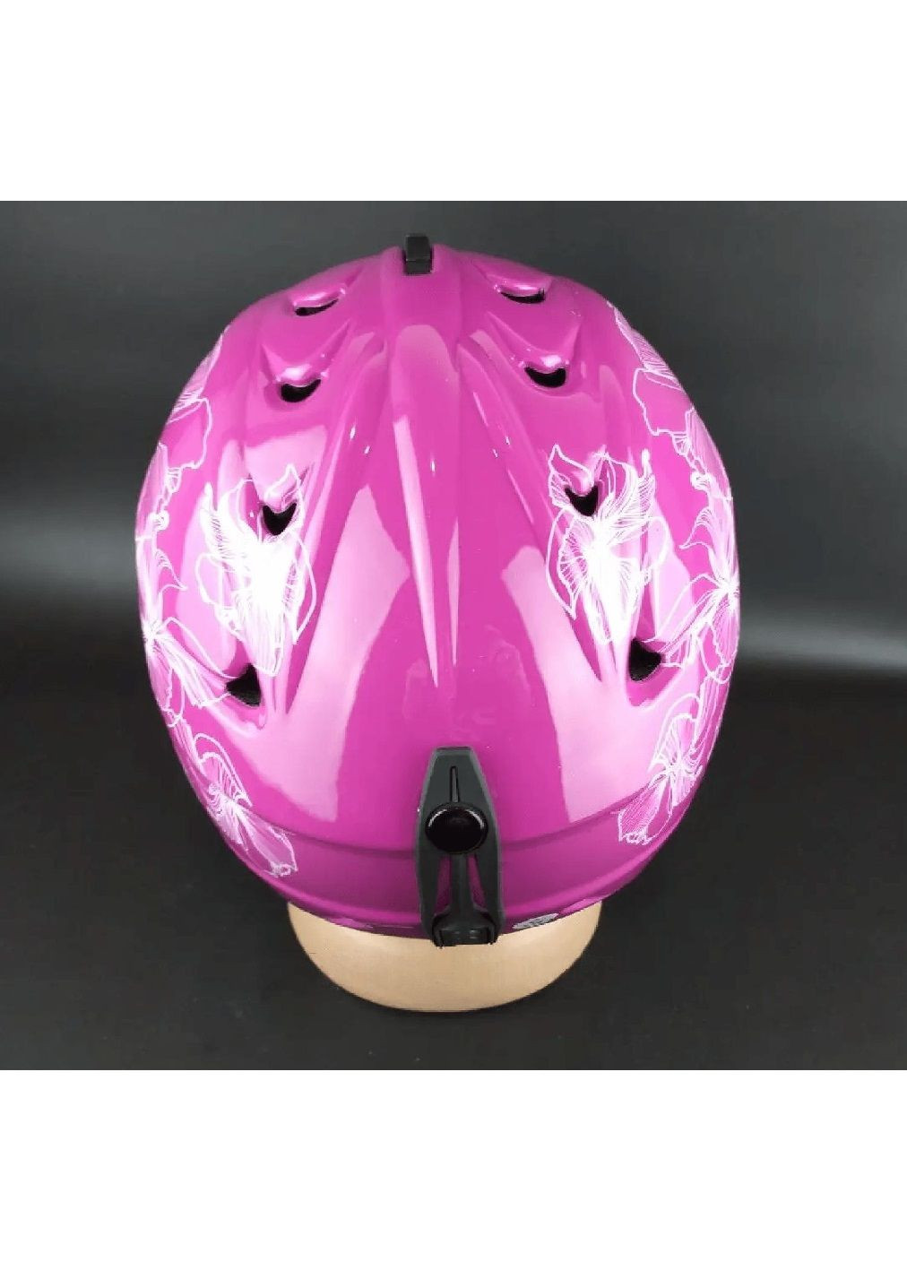 Шлем горнолыжный защитный стильный для катания на лыжах сноуборде 58-61 см (477521-Prob) Малиновый с рисунком размер L Unbranded (297829654)