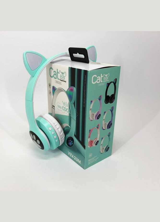 Бездротові навушники з котячими вушками та RGB-підсвіткою VZV 23M. Колір: зелений Cat (364275823)
