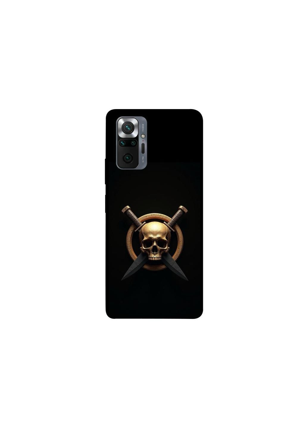 Чехол на Xiaomi Redmi Note 10 Pro Golden Skull Frontalka (354199404)