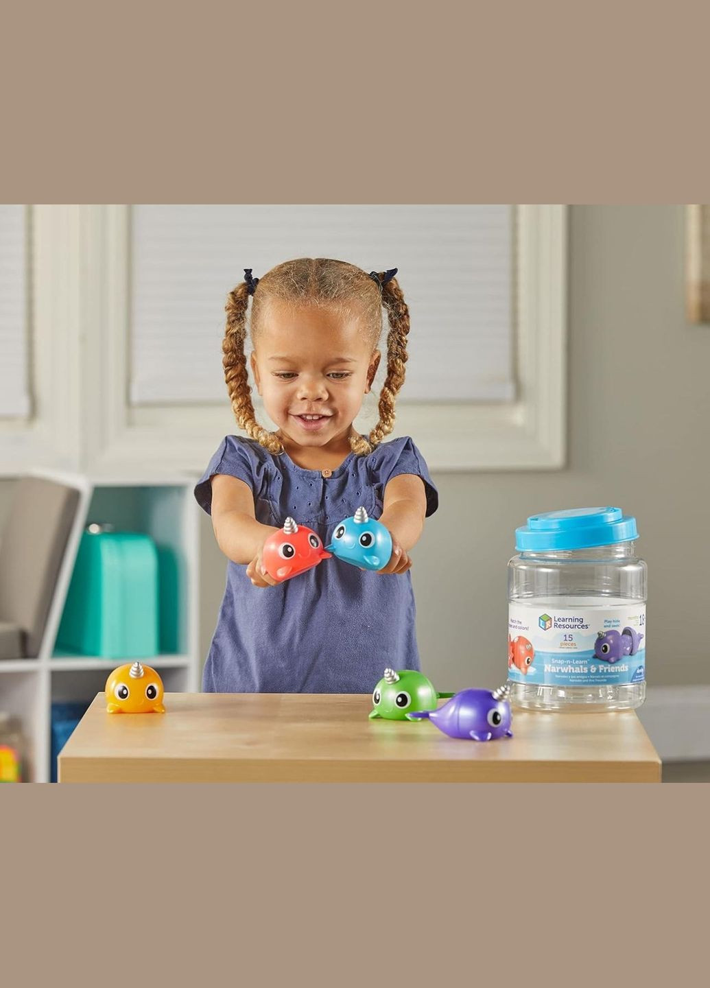 Учебный набор "Друзья нарвалы" Snap-n-Learn Narwhals & Friends Learning Resources (338426022)