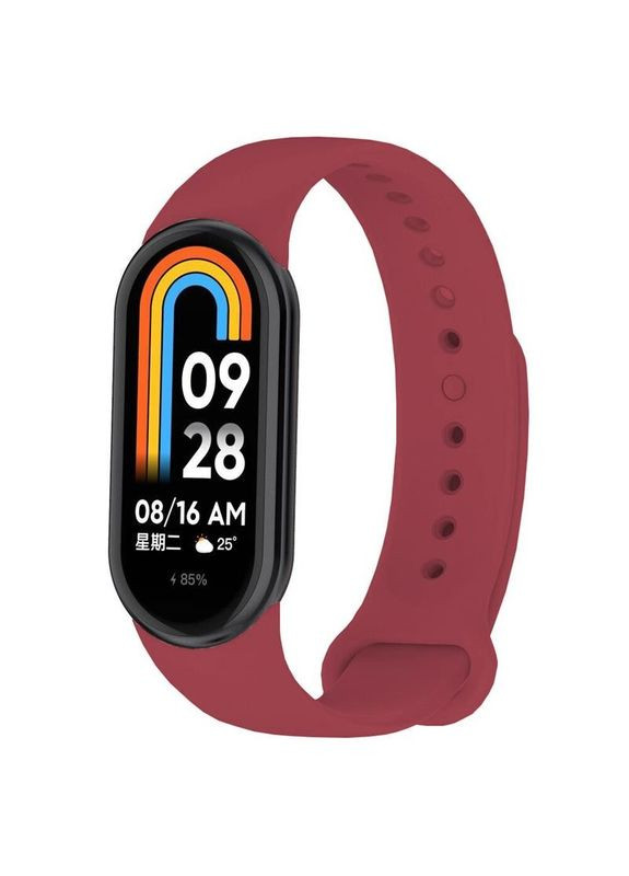 Силіконовий ремінець для Xiaomi Mi Smart Band 8 Red Wine (709411) BeCover (336957855)